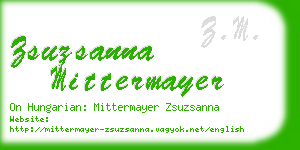 zsuzsanna mittermayer business card